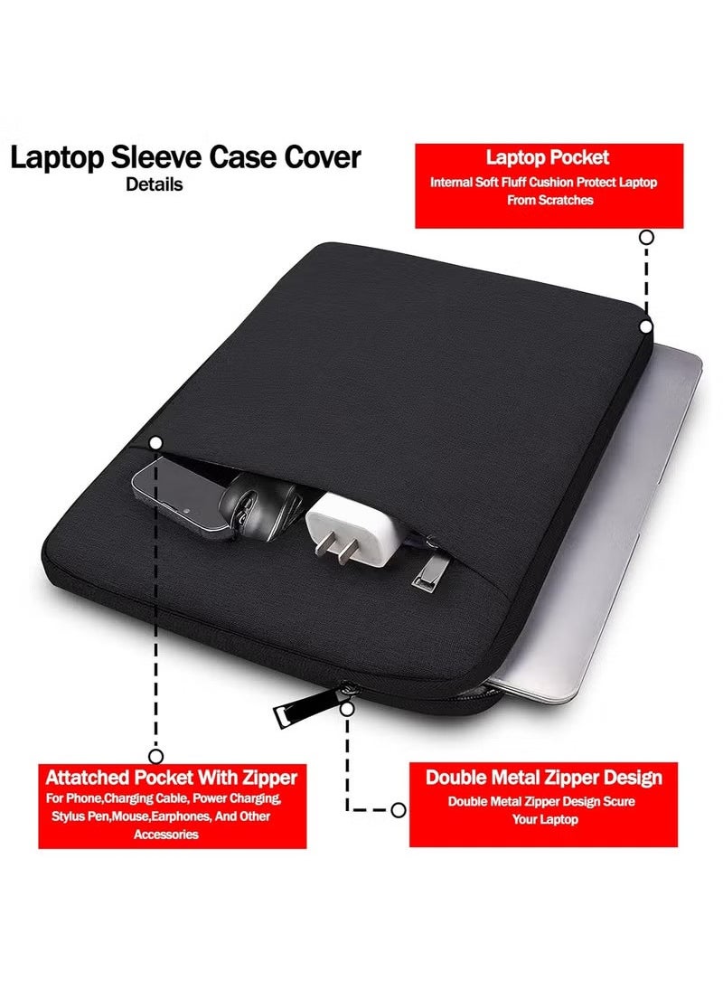 Arabest - Laptop Bag Sleeve Compatible with MacBook Air 13 inch M2 M3 A3113 A2681 2010-2023 M1 A2337 M2 A2179 A1932, Pro M2 A2338 M1 A2289 A2251 A2159 A1989 A1706 A1708 (Black, 13 Inch) - Image 1