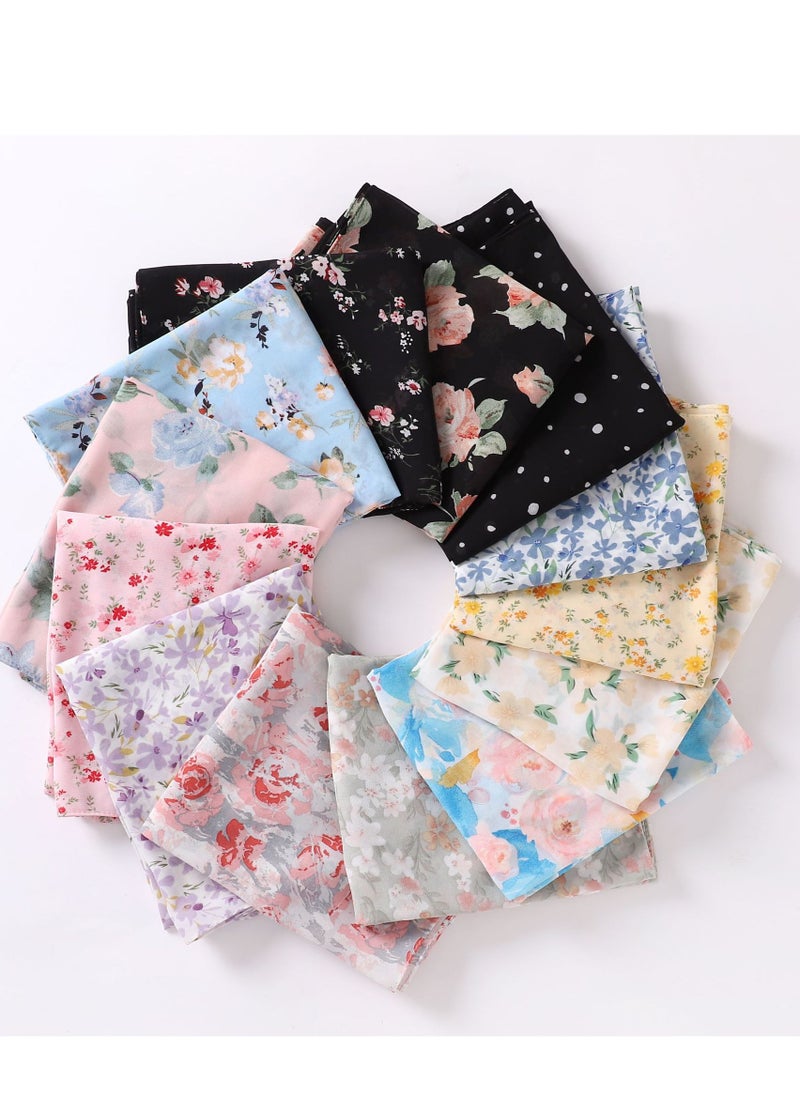 KUYING Pearl Chiffon Unique Craft Muslim Scarf  - Image 2