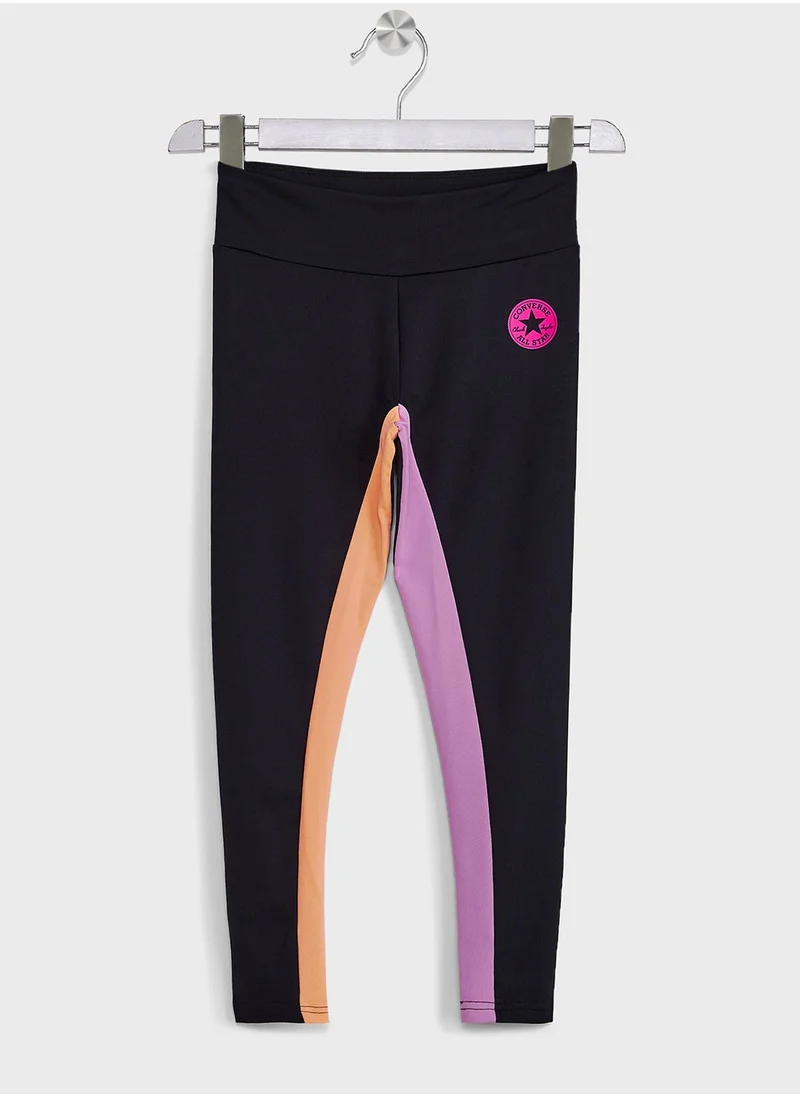 CONVERSE Youth Color Block High Rise Leggings