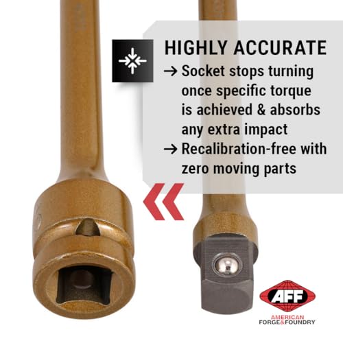 AFF Torque Limiting Extension 1/2" Drive 90 ft/lbs - Gold- 40091 - Image 2