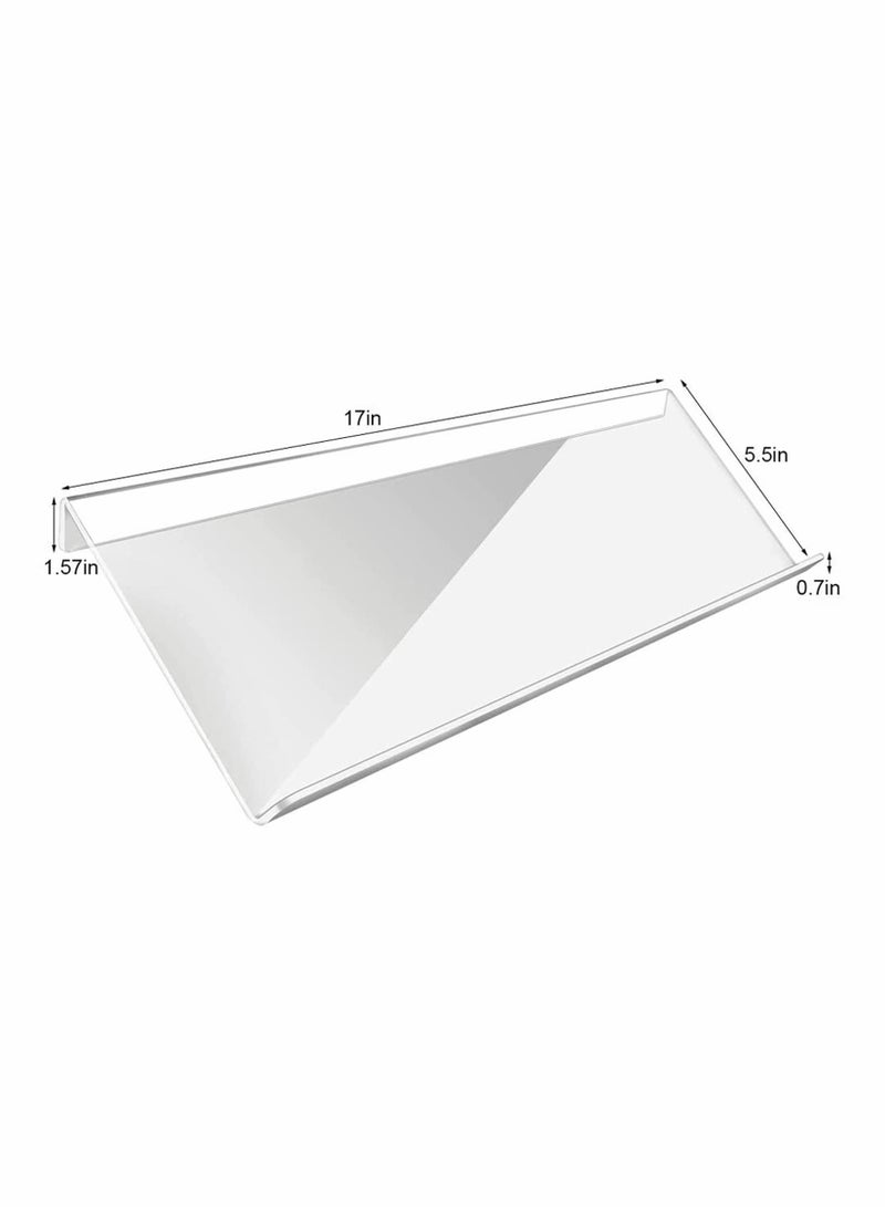 Captaintech Premium Clear Acrylic Keyboard Stand for Ergonomic Typing at Office and Home, Tilted Design for Comfort and Style - Image 2