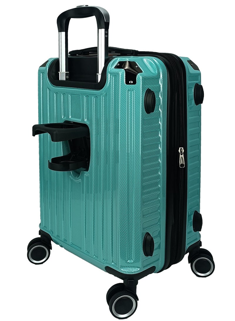 VIPTOUR Trolley Luggage Set of 3 PCS TPC Hard Side Spinner Wheels with TSA Lock With Cup Holder - Image 3