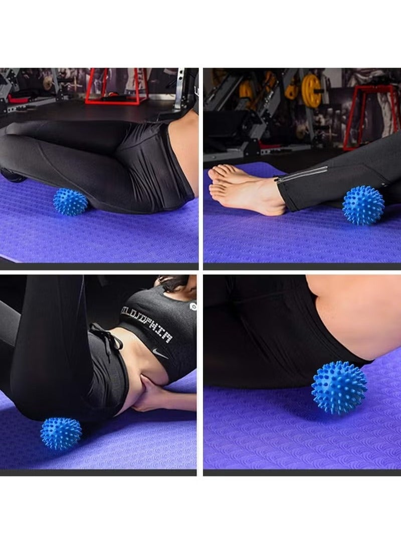 إسكدنيا كرة تدليك دوارة مدببة للأنسجة العميقة، والتهاب اللفافة الأخمصية، وتخفيف التوتر (أزرق) - Image 5