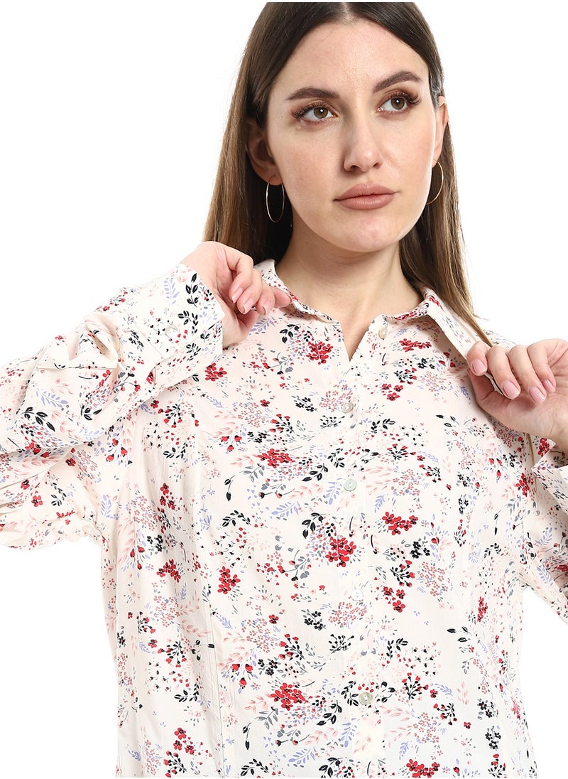 MERCH Viscose Blouse - Printed Flower  - Image 4