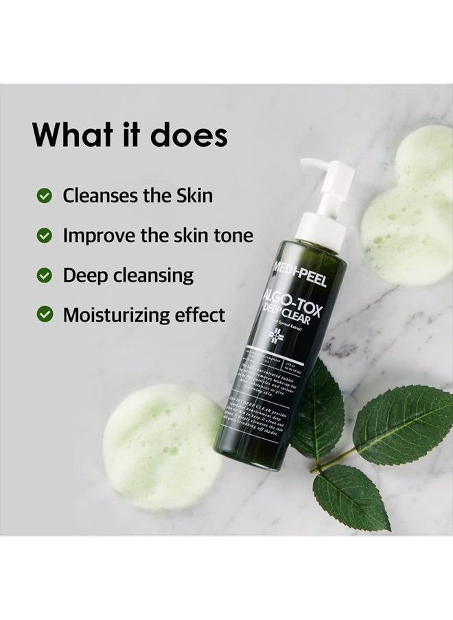 MEDI-PEEL - MEDI-PEEL Algo-Tox Deep Clear Facial Cleanser 5.07 fl oz / 150ml | 5 Peptide Balance Facial Cleanser, Vegetable Extracts, High Concentrated | Korean Skincare, For Sensitive Skin - Image 1