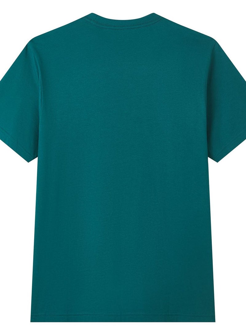 GIORDANO Men’s Slim Cotton Crew Neck Signature Print Tee - Image 4