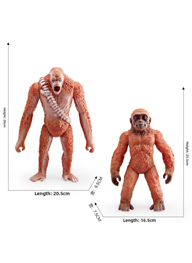 لعبة محاكاة مجوفة لنموذج الغوريلا بأطراف متحركة من Orangutan طاولة الرمل الساكنة لعبة الزينة-اللون: Wx8801 لعبة مجوفة صغيرة King Kong 255g - Image 5