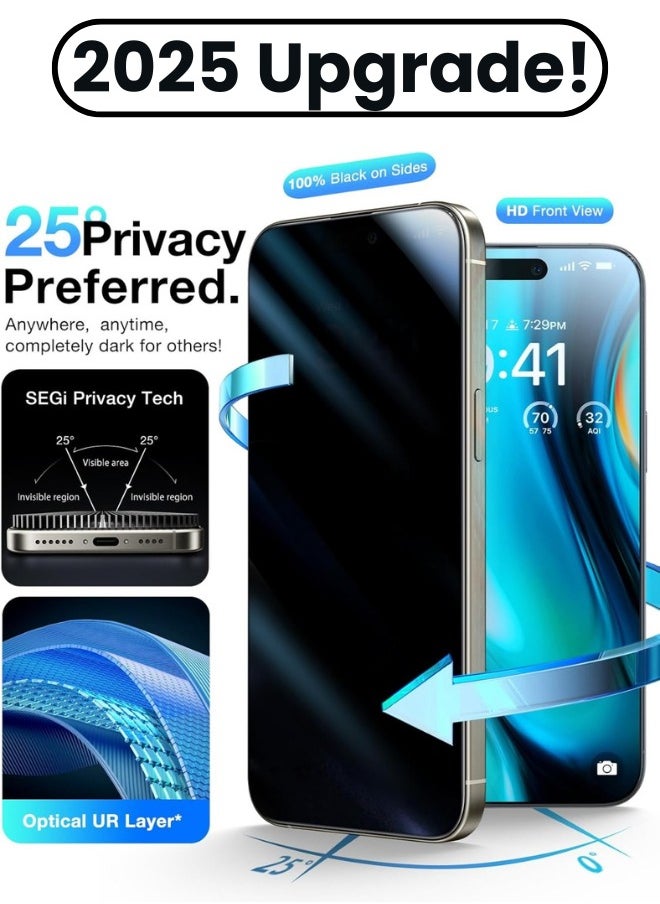 Original Privacy Screen Protector For iPhone 16 Pro Max – 9H Tempered Glass, 10D ACME Guard, Explosion-Proof, Anti-Spy, Scratch-Resistant  - Image 2