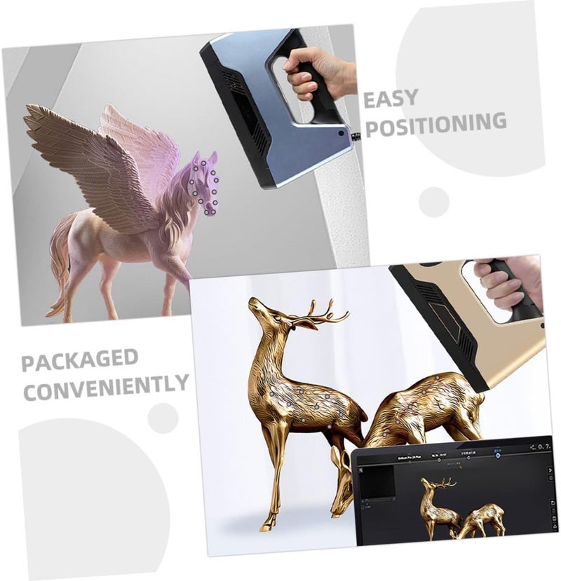 3D Scanner Markers Reflective Stickers 0.15mm Thickness 100 Dots Per Sheet Positioning Reference Points for 3D Scanning and Optical Tracking Accessories - Image 3