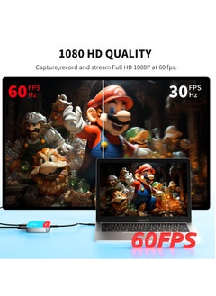KASTWAVE Capture Card for Nintendo Switch, 4K Audio Video Capture Card, USB C 3.0 1080P 60FPS HDMI Recorder for Gaming/Live Streaming/Video Conference, Works for Nintendo Switch/PS5/Xbox/OBS/Camera/PC  - Image 2