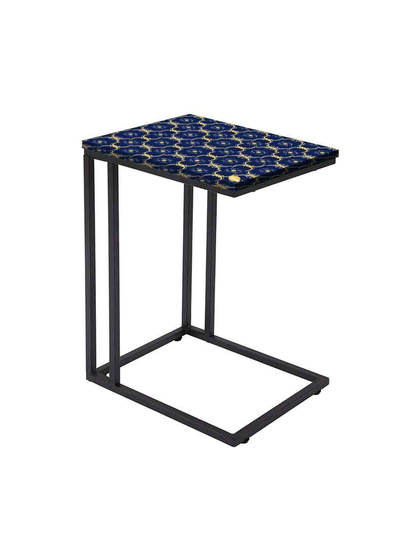 Nutcase Nutcase Design C Shaped Side Table for Laptop Work on Sofa CouchStudy Breakfast Snack Serving End Tables for Living Room Bedroom Designer Spanish Tiles  - Image 1
