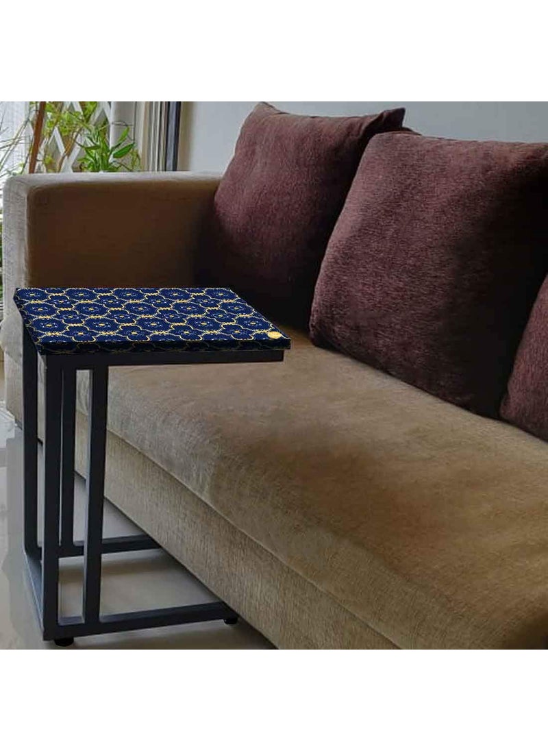 Nutcase Nutcase Design C Shaped Side Table for Laptop Work on Sofa CouchStudy Breakfast Snack Serving End Tables for Living Room Bedroom Designer Spanish Tiles  - Image 2