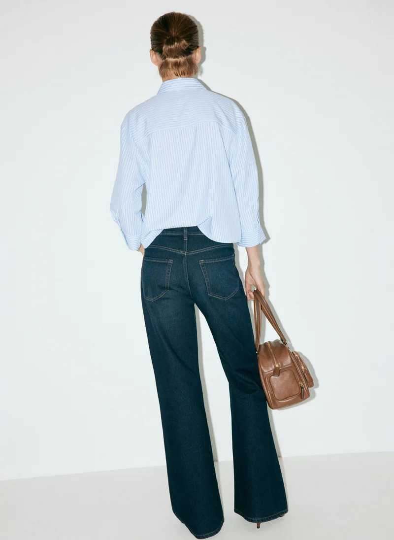 مانجو Striped Straight Shirt