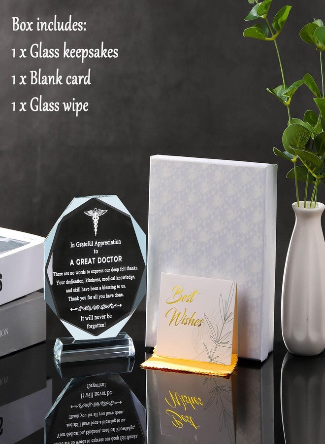 Movdyka Doctor Gifts for Men Women Glass Keepsakes, Laser Engraved Doctor Appreciate Gifts, Best Doctor Gifts for Him Her on Retirement, Christmas, Doctors Day, Thanksgiving- 4.7in. - Image 5