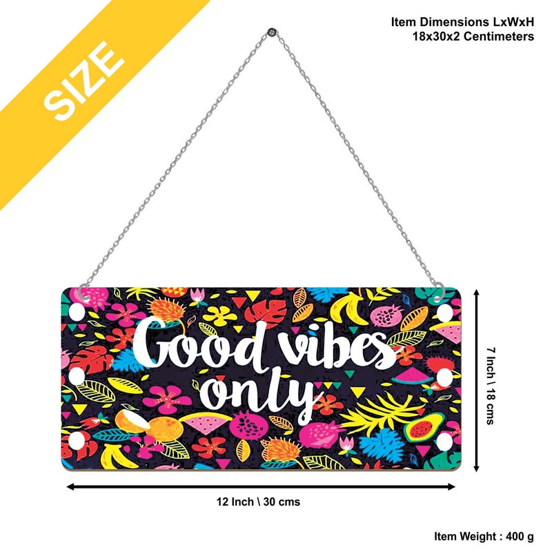 Paper Plane Design Door Hanging Funny Quirky (Good Vibes Only) - Image 2