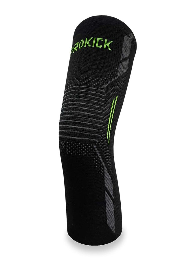 Prokick Powerflex Compression Knee Support | Stretchable Knee Cap Support for Sports & GYM | Suitable for Both Men and Women, Black/Green - Small - Image 4