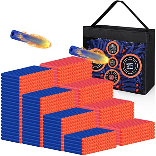 Pokiiulk Refill Darts Bullets Fit for Nerf Guns 1000 Pcs Foam Darts Fit for Nerf Party with Portable Shooting Practice Target Mesh Bag - Image 1