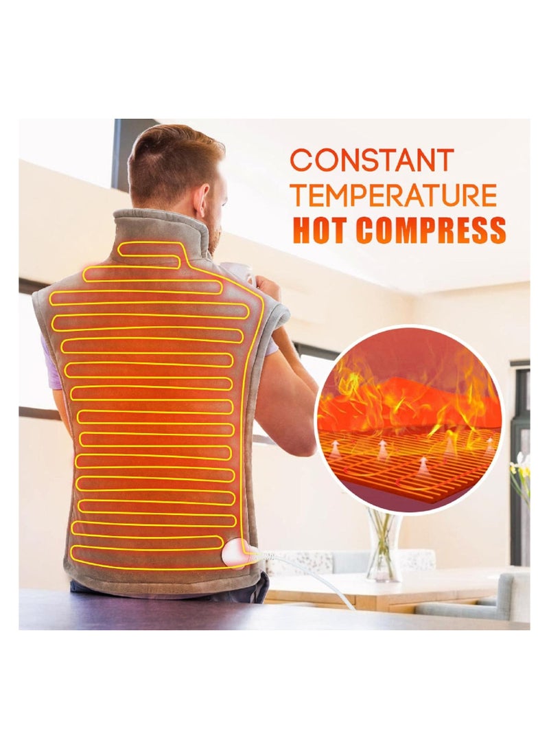 general Heated shawl, velvet electric blanket with 10 heating settings and 2 hours of automatic shut-off, soft and warm heated shawl suitable for sofa bed, machine washable - Image 2