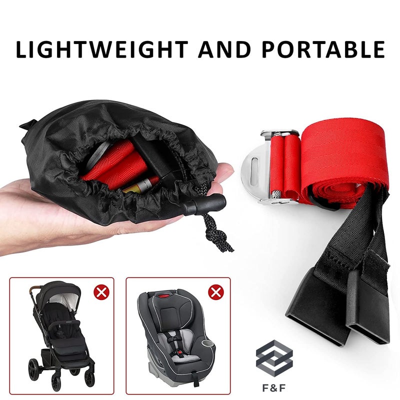 FF Child Airplane Safety Travel Harness  Ride Safer Travel Vest  Travel Harness Seat Baby  Toddler Airplane Seat  Airplane Car Seat  Toddler Harness Airplane  Safe Seatbelt Approved for Kids - Image 4