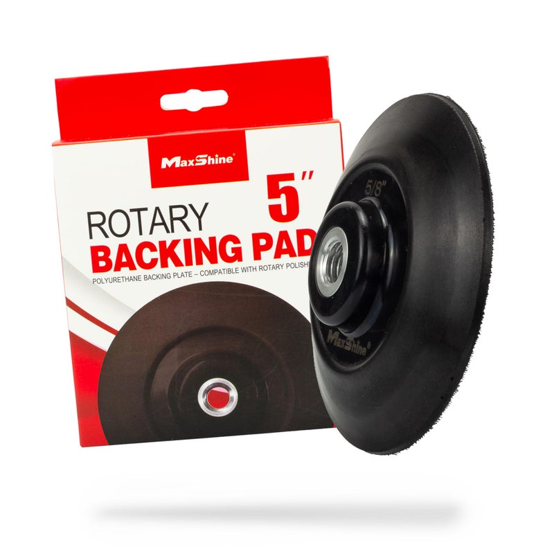 Maxshine 5" Universal Hook & Loop Rotary Backing Pad Polishing Plate (125mm) - Compatible with Universal Rotary Polishers - Sanding, Polishing, Buffing - Professional Grade for Car Care Detailing - Image 1