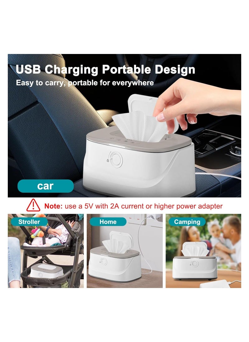 Baby Wipe Warmer With Light, Wet Dispenser Warmer With Pop-Up Holder, Usb Charging, Portable Large Capacity Diaper Warmer, Adult Nursery, Newborn Essential Must Haves, Three Temperature - pzsku/Z17C03CF742F730A2AD15Z/45/_/1722791514/5887603d-1f14-44ea-bf87-321592e6aaff