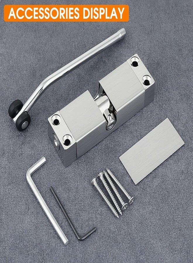 BOSCO Adjustable Automatic Door Closer for Wooden, Metal & Security Doors | Zinc Alloy Spring Hinge Closer with Silent Operation | Supports Up to 30 Kg | Stainless Steel Finish - Image 4