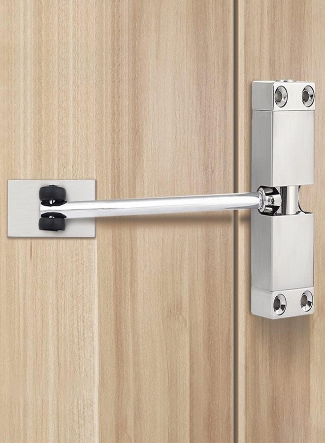 BOSCO Adjustable Automatic Door Closer for Wooden, Metal & Security Doors | Zinc Alloy Spring Hinge Closer with Silent Operation | Supports Up to 30 Kg | Stainless Steel Finish - Image 2