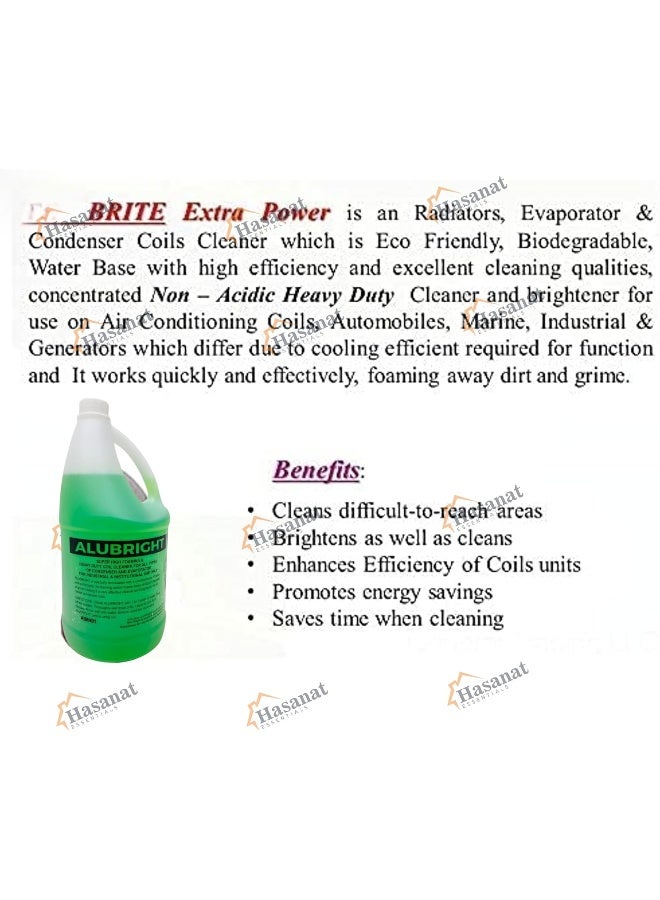 Hasanat Essentials A/C Brite & Alubrite Coil Cleaners â€“ Heavy-Duty Acid-Based Cleaners for Condenser & Evaporator Coils (Alu Brite HD Green) - Image 2