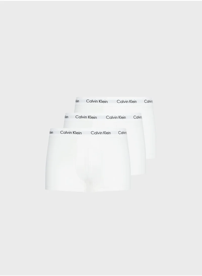 CALVIN KLEIN 3 Pack Logo Waist Trunks