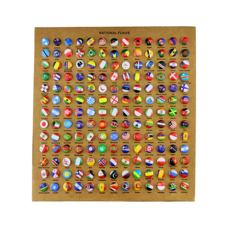 Flylin Map Pins, 291Pcs Flags Pins of The World Map Pin Board, Decorative Push Pins for Cork Board, Travel Map - Image 1
