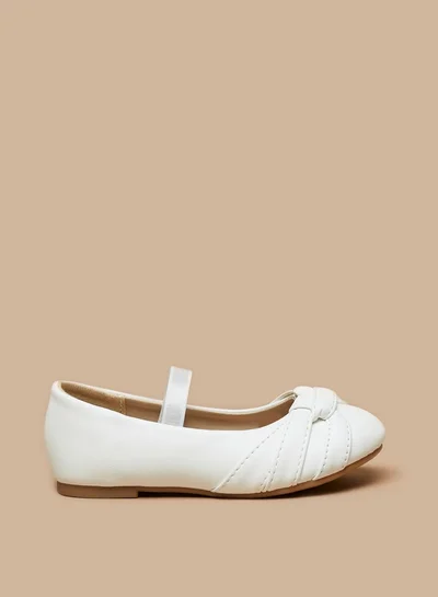 فلورا بيلا من شو إكسبرس Girl's Mary Jane Shoes With Bow Accent And Elasticated Strap