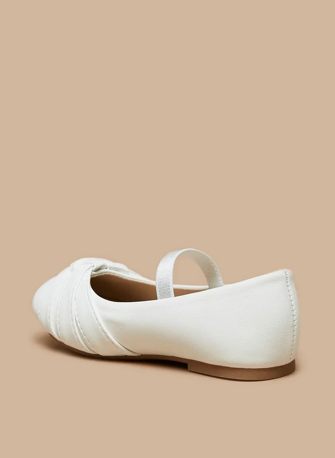 فلورا بيلا من شو إكسبرس Girl's Mary Jane Shoes With Bow Accent And Elasticated Strap