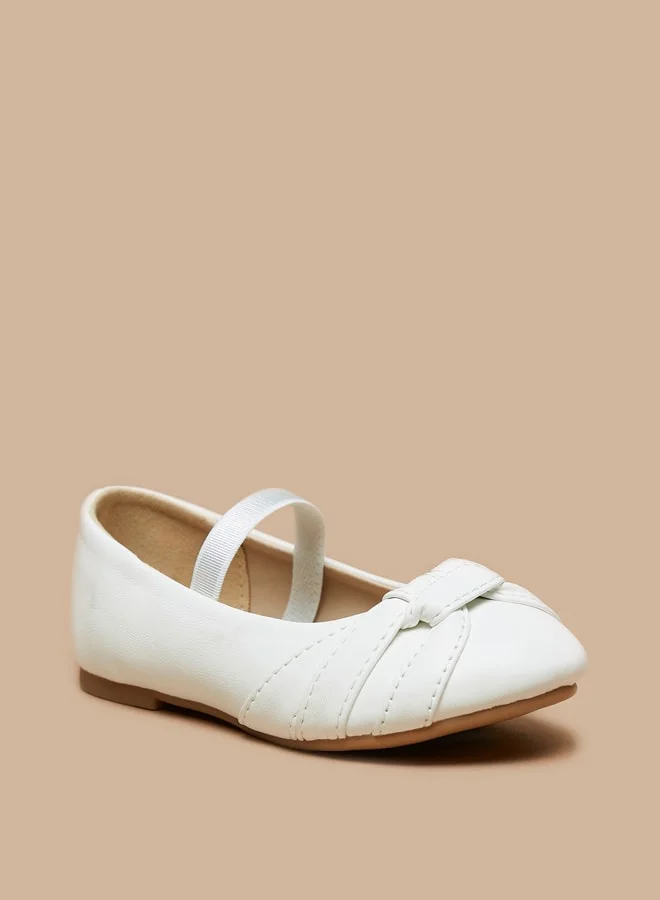 فلورا بيلا من شو إكسبرس Girl's Mary Jane Shoes With Bow Accent And Elasticated Strap