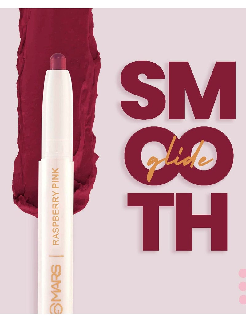 MARS Retractable Poppins Long Lasting Lip Crayon 1.3 gm 03 PLUM NIGHT - Image 2