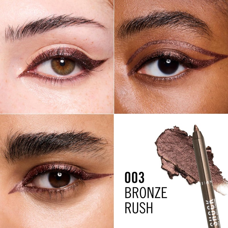 RIMMEL LONDON Rimmel Thrill Seeker Multi-Chrome Gel Eyeliner, 003 Bronze Rush,1.2g - Image 4