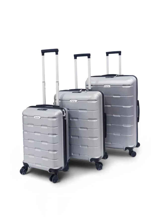 Biggdesign 3-Piece Luggage Set, Silver (20/24/28inch)