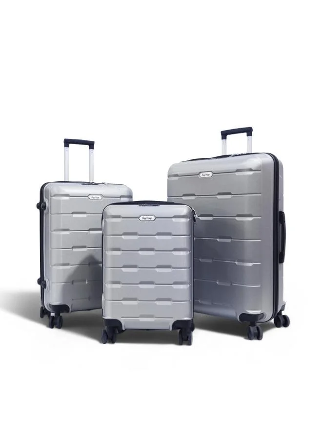 Biggdesign 3-Piece Luggage Set, Silver (20/24/28inch)