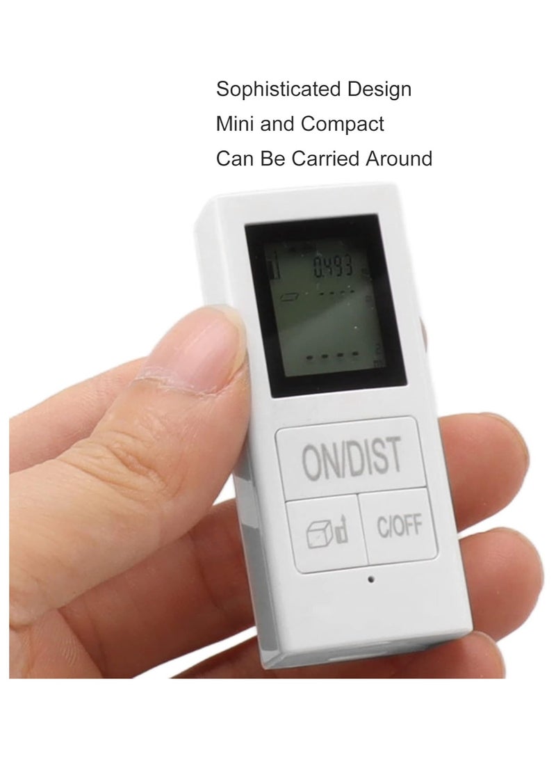 "Portable Infrared Digital Measuring Gauge for Accurate Measurements – Handheld Infrared Measurement Tool, Intelligent Optical Compensation, Miter Saw Accessories"Mini Infrared Range Finder Pocket Handheld IR Electronic Ruler  Backlit LCD Pythagorean Mode Measure Distance Area Volume - Image 1
