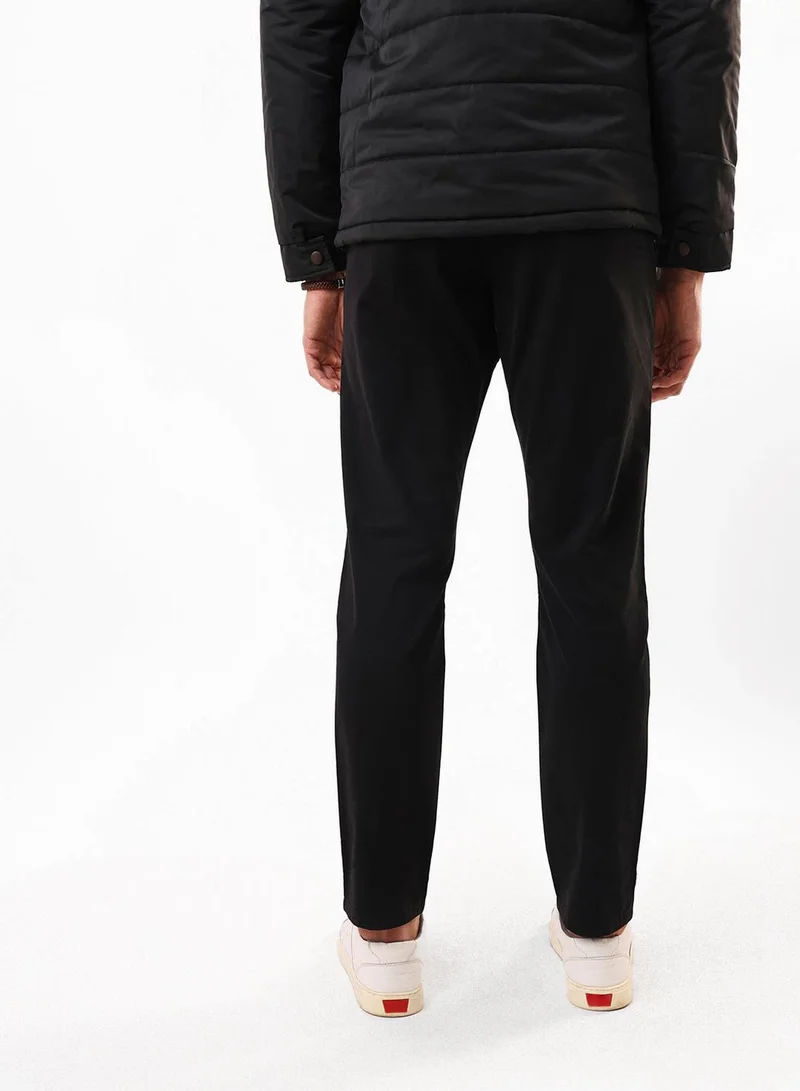 Dennis Lingo  Men's Black 100% Cotton Full Chinos Slim Fit Trouser for Men | Best Price UAE