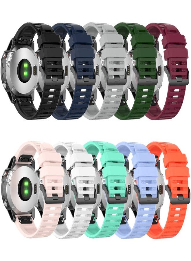 QGHXO سوار بديل لساعات Garmin Approach S60/S62/S70 مقاس 47 مم، وسوار Quickfit مقاس 22 مم بديل لساعات Garmin Forerunner 935/945/955/965/745/Quatix 7/6/5 (بدون جهاز تتبع) - Image 1