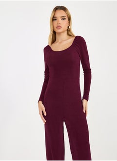 Solid Straight Leg Wide Neckline Stretchy Jumpsuit - pzsku/Z17C0A6988E1F44D4AAD3Z/45/1741263366/a41dfe4c-9b12-499d-8e4b-7dbc12ebc04b