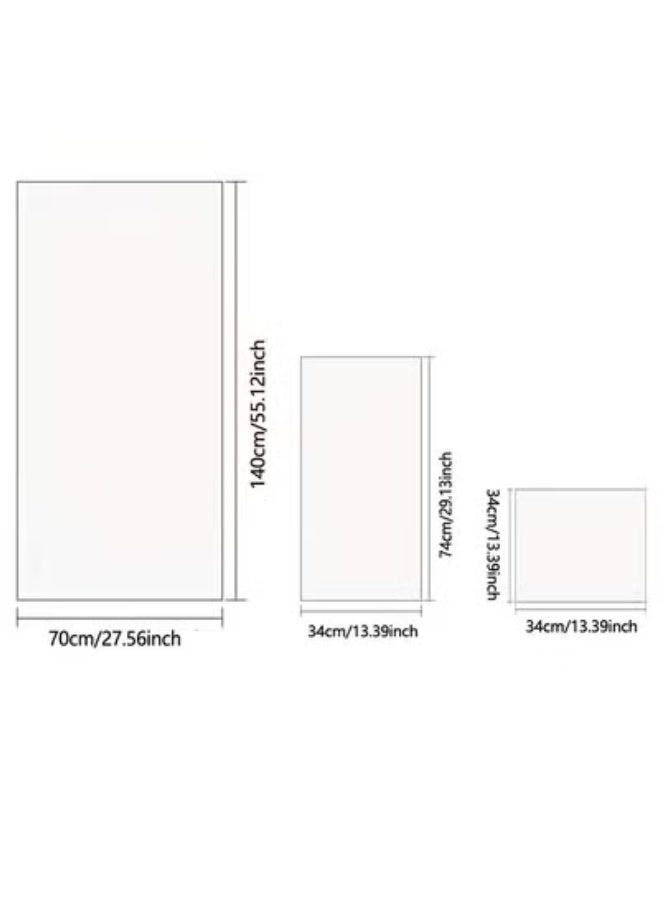 خاجول مجموعة مناشف مكونة من 6 قطع؛ منشفتا حمام ومنشفتا يد و2 مناشف, 100% قطن ممشط سريع الجفاف وفوط حمام سميكة عالية الامتصاص - جودة فندقية ناعمة للحمام والمنتجعات الصحية أبيض - Image 2