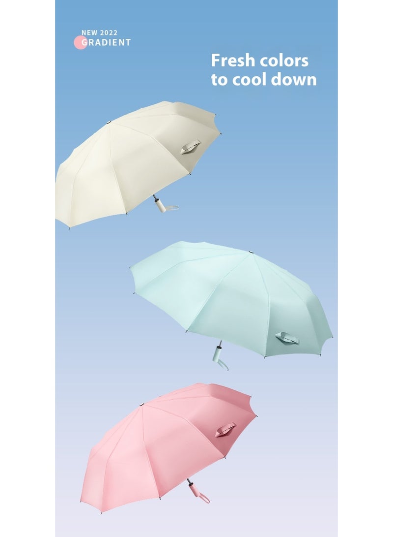 Pink 12 Auto Fold Umbrella | UPF50+ UV Block, Cooling Fabric for 6-12℃ Cooling | Windproof, Compact for Travel  - Image 5