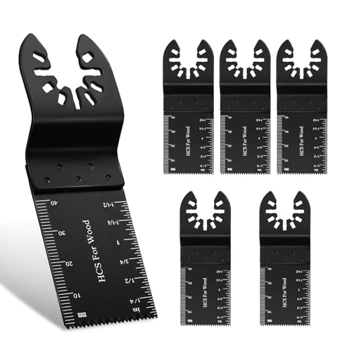 Vicsamer 6PCS Oscillating Tool Blades, Universal Wood Oscillating Multitool, Professional Oscillating Saw Blades, Quick Release Saw Blades for Dewalt, Milwaukee, Makita, Rockwell, Black&Decker, Craftsman - Image 1