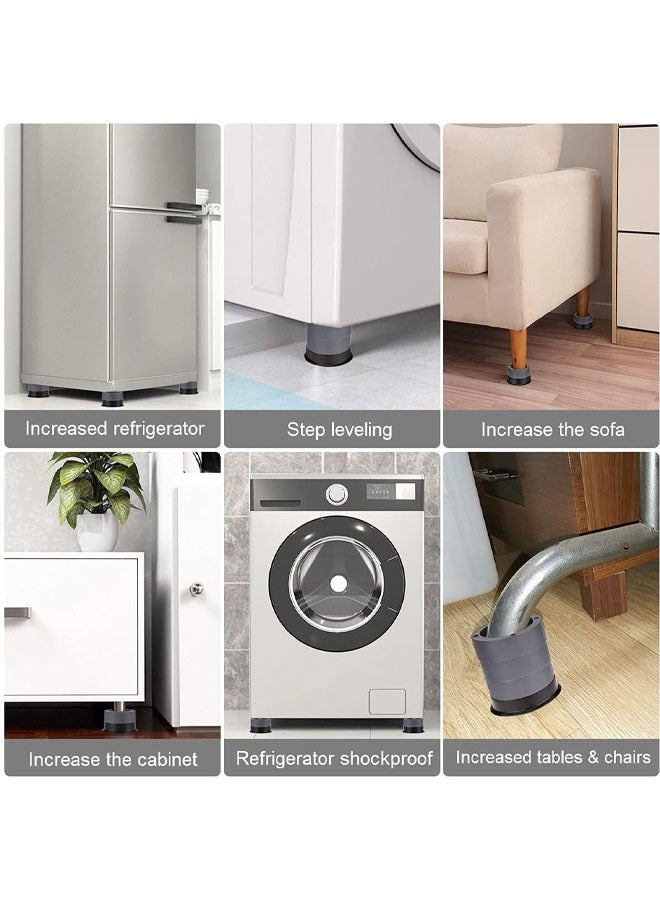 هاي هونور 4 قطع وسادات مضادة للاهتزاز، قاعدة قاعدة الغسالة، وسادات مضادة للانزلاق لتعزيز امتصاص الصدمات وتقليل الضوضاء مع أكواب شفط لقاعدة حماية حامل الغسالة والمجفف - Image 4