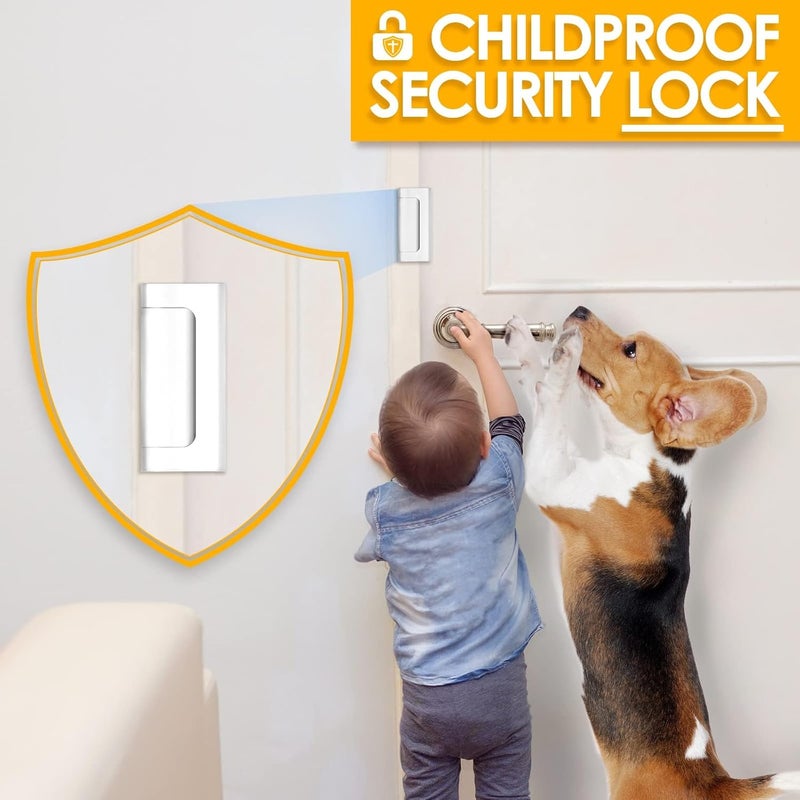 Ever Plus Door Lock Home Security Door Lock Security Door Reinforcement Lock Metal Door Locks for Kids Safety Proof Front Door Child Safety Lock Top Door Latch Lock Extra High Security Door Locks Interior Lock - Image 5