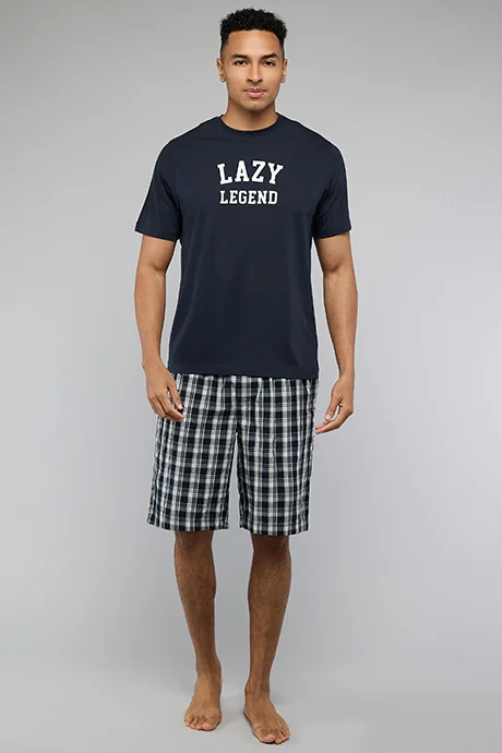 R&B Plaid Shorts Pyjama Set