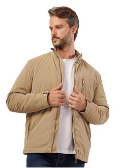 clever Men's Waterproof Jacket - Fiber Lined- Caffee  - Image 2