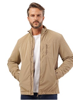 clever Men's Waterproof Jacket - Fiber Lined- Caffee  - Image 4