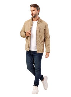 clever Men's Waterproof Jacket - Fiber Lined- Caffee  - Image 5